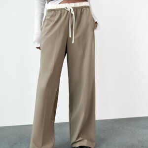 Zara trousers with satin waistband